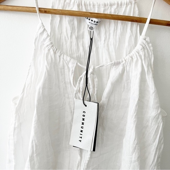 COMMUNITY | NWT Elgin Blouse Linen Cotton White Size XXS Aritzia - Picture 6 of 9